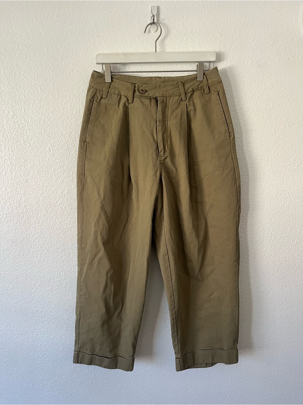 Free people green size 4 cargo ankle pants